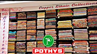 Pothys 2024 l sarees amp 11 Combo OffersNew Arrival TussarMercedes CottonkanthaWork [upl. by Lion]