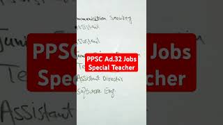 Ppsc ad 32 new jobs  special teacher 153 and more posts [upl. by Nae991]