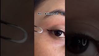 Liner pin hack 🧷✨🫧beautihacks beautytutorial linerhack linertrick linerangers [upl. by Hsaniva390]