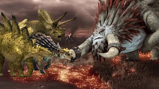 Stegosaurus Torosaurus And Ankylosaurus Vs Bewilderbeast [upl. by Nanoc480]