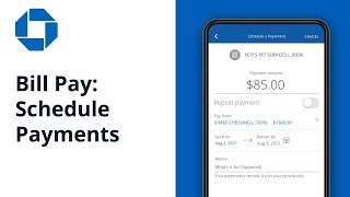 How to Schedule a Payment in Bill Pay  Chase [upl. by Suoirrad848]