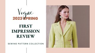 Review Vogue 2023 SPRING Sewing Patterns [upl. by Ammann]