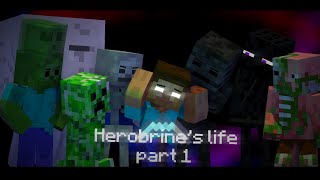 S1EP2 Herobrines Life part 1  Minecraft Animation [upl. by Niamert]