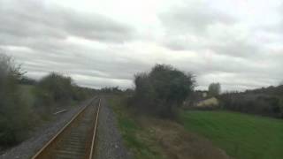 Irish Rail 2700 cab view departing Cloughjordan on the Farewell tour [upl. by Gladi]