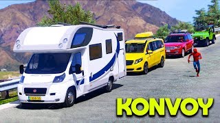 Karavan Arabalar ile Konvoy Yapıp Tatile Gidiyoruz  GTA 5 [upl. by Chemash]