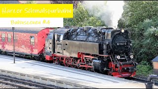 Bahnszenen 4  Betrieb bei der Harzer Schmalspurbahn in Wernigerode [upl. by Ric307]