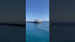 harbour entrance signal light in Mytilene harbour [upl. by Jillane]