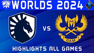 TL vs GAM Highlights ALL GAMES  Worlds Swiss Stage 2024  Team Liquid vs GAM Esports by Onivia [upl. by Riggall]