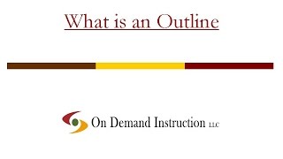 What is an Outline How do Writers Use Outlines [upl. by Aleka283]