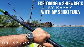 Seiko Tuna After 2 12 Months On Wrist Ref S23633J1  Exploring a Shipwreck by Kayak [upl. by Erodisi25]