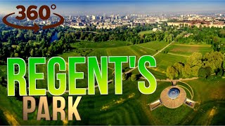 Regents Park in 360 Degrees  London Evening Walk [upl. by Deyes]