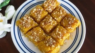 Quick and Easy Mango Coconut Burfi 10 minute recipe  Poonams Kitchen [upl. by Goldner643]