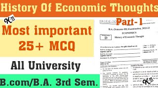 History of economic thought  Bcom  BA  3rd semester  Economics  kapil education hub [upl. by Evanne843]