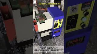 Industrial DoubleSided Coating Automatic Zipper Gluing Machine [upl. by Anihsat]