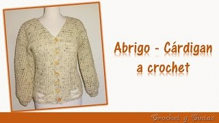 Abrigo – Chaleco en punto cruzado para mujer tejido a con gancho crochet  Parte 2 [upl. by Herzel859]