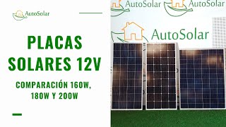 Placas Solares 12V  Placa Solar 200W 180W y 160W [upl. by Akerboom]