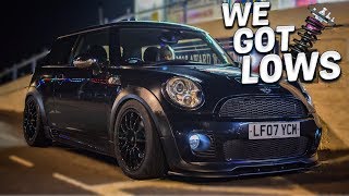 INSTALLING COILOVERS ON THE MINI [upl. by Shamma933]