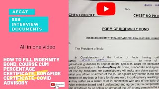 SSB INTERVIEW IMPORTANT DOCUMENTS  HOW TO FILL ALL FORMS  AFCAT12021  AFCAT 22021 [upl. by Nomyar398]