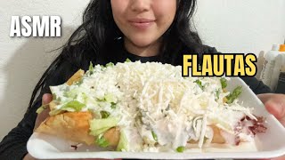 ASMR español comiendo flautas crujientes Pollo queso y cochinita 🤤 SONIDOS CRUJIENTES [upl. by Lamarre197]