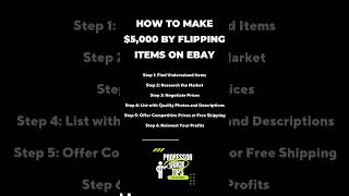 How To Make 5000 by Flipping Items on eBay Quick Tips [upl. by Yblok]