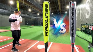 2022 Rawlings Quatro vs quotGlowstickquot 2018 Rawlings Quatro  BBCOR Exit Velocity Testing Hittrax [upl. by Dnalevelc]