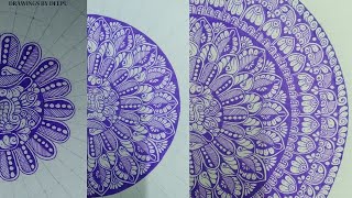 Mandala For Beginners  Semi Circle Mandala Designs mandala semicircle [upl. by Annaear]