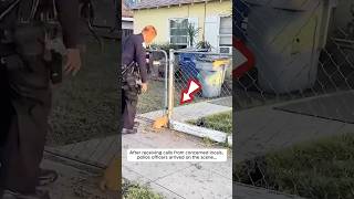 Policers rescued a puppy stuck between the fence shorts [upl. by Etsirhc]