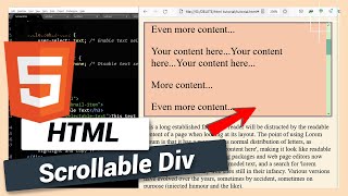 How to Make Scrollable Div Vertical or Horizontal  HTML and CSS Tutorial [upl. by Eiggem]