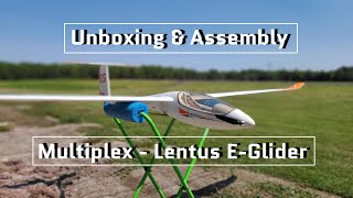 Multiplex Lentus E Glider  Unboxing and Assembly Walkthrough Guide  Electric Glider 3M Wingspan [upl. by Ronen]