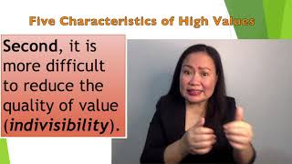 VALUES EDUCATION 7 Lesson  Hierarchy of Values  Max Scheler  Five Characteristics of High Values [upl. by Mather]