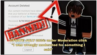 HOW TO APPEAL A TERMINATED ROBLOX ACCOUNT A StepbyStep Guide [upl. by Sherm]