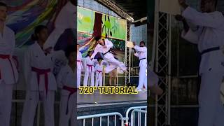 720° KICK TUTORIAL IN 4 STEPS kicktutorial taekwondo martialarts 720 720kick 540 [upl. by Photima]