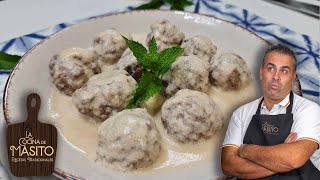 Albóndigas en salsa de cebolla Receta fácil y con una salsa increíble [upl. by Eifos]