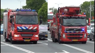 RESERVE TS Brandweer Capelle ad ijssel met spoed naar meldingen in Krimpen ad lek en Lekkerkerk [upl. by Berck]