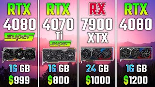 RTX 4080 SUPER vs RTX 4070 Ti SUPER vs RX 7900 XTX vs RTX 4080  Test in 7 Games [upl. by Eelyr690]