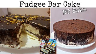 NO Bake Fudgee Bar Cake  Super Easy  3 Ingredients Only [upl. by Leiram]