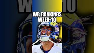 WRs Rankings for Fantasy Football Week 10 nfl shorts [upl. by Enomys]