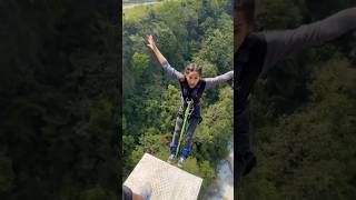 Funiest Bungee jumping bungeejumping naanveshana trending facts shorts viralvideo viralshort [upl. by Coheman]