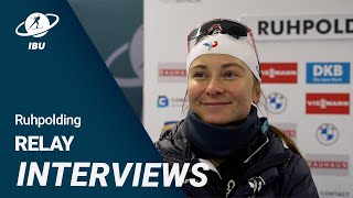 World Cup 2324 Ruhpolding Women Relay Interviews [upl. by Acile282]