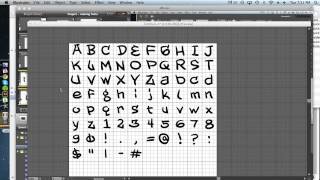 Making hand drawn fonts with a tablet Adobe Illustrator and Glyphs Mini [upl. by Bondon]