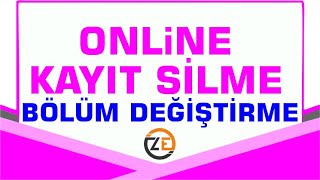 AÖF Online Kayıt Silme Aktif Edildi Nasıl Bölüm Değiştirebilirim  Anadolu Açıköğretim [upl. by Fricke]