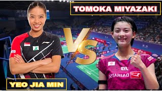 Yeo Jia Min against Tomoka Miyazaki Compete a spot to semi final [upl. by Dlorrej]