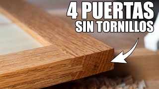 4 MODOS diferentes de CONSTRUIR PUERTAS para tus MUEBLES de MADERA Usando SÓLO PEGAMENTO [upl. by Brentt]