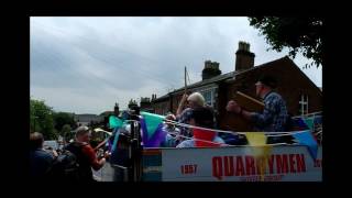 Quarrymen Procession Around Woolton Village Liverpool [upl. by Elohcan]