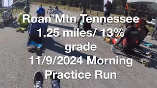 Roan Mtn Streetluge Practice Run [upl. by Cirek411]