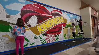 Vail Farm Elementary School mural 2022 [upl. by Einehpets]