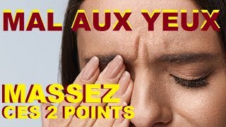 MAL AUX YEUX SOULAGE EN 1 MN  ACUPRESSION REFLEXOLOGIE FACIALE MASSAGE DU VISAGE MEDECINE CHINOISE [upl. by Eenal736]