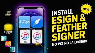 Latest ESign amp Feather Signer for iOS  Install IPA Files on iPhone amp iPad Without PC or Revoke [upl. by Aznecniv]