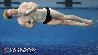 Andrew Capobianco wins mens 3m springboard final clinches Paris berth  NBC Sports [upl. by Col]