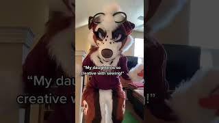 Making a fursuit furry furries fursuit fursona furrytiktok tiktok tiktokfurry cute dog [upl. by Shina]